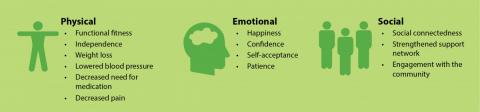 illustrating successful path for physical, emotional, and social wellness